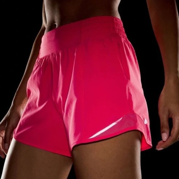 lululemon athletica Pants - Lululemon | Hotty Hot Lined 4" Running Shorts in Lip Gloss Pink size 4